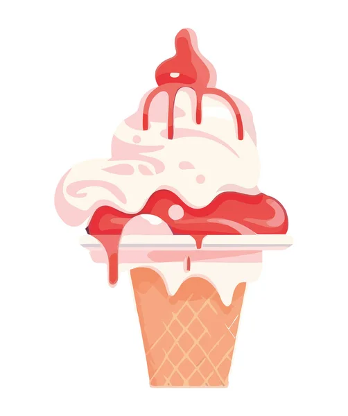 甜食图标冰淇淋与糖果味分离 — 图库矢量图片