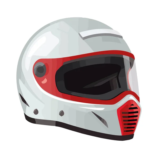 Sportovní Helma Ochrana Plochá Ikona Izolované — Stockový vektor