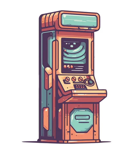 Videospiel Maschine Casino Tech Symbol Isoliert — Stockvektor