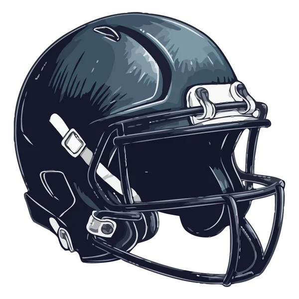 Football Helmet Essential Equipment Icon Isolated — Stock Vector