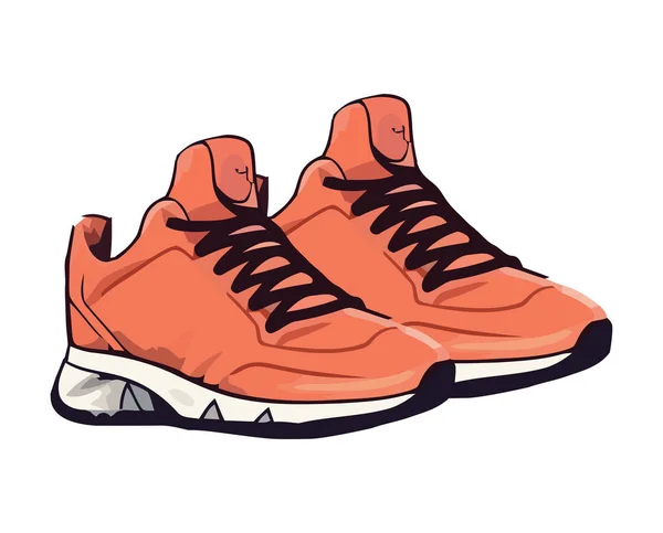 Erkekler Için Bir Çift Modern Spor Ayakkabısı Izole Edilmiş Spor — Stok Vektör