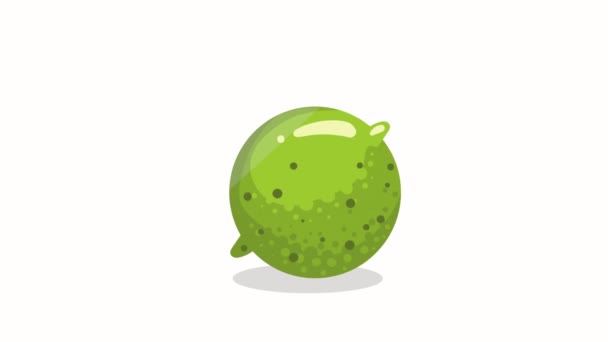 Taze Limon Meyvesi Sağlıklı Yiyecek Animasyonu Video Animasyonu — Stok video
