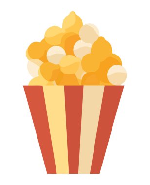 film patlamış mısırı tencere simgesinde izole edilmiş