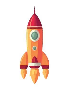 Alevler izole edilmiş bir şekilde galakside uçan uzay gemisi