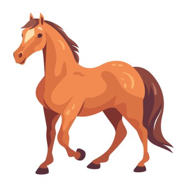 Running stallion a symbol of freedom isolated clipart