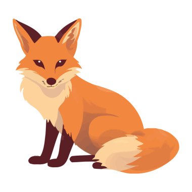 İzole edilmiş tüylü bir kızıl tilki maskotu.