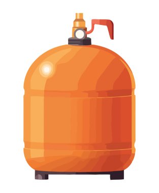 Yanıcı benzin deposu ikonu izole edildi