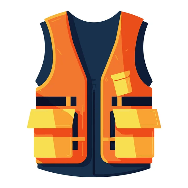 Bezpečný Plavčík Uniforma Oranžová Ikona Izolované — Stockový vektor