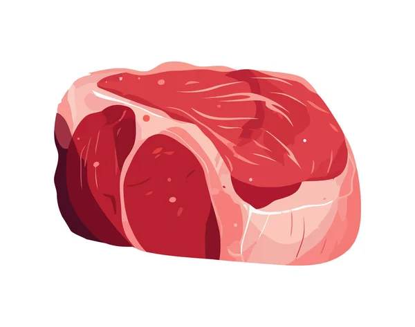 Carne Cerdo Parrilla Bocadillo Saludable Proteína Aislado — Vector de stock