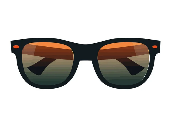 Moderne Sonnenbrillenfassung Schützt Die Augen Vor Sonneneinstrahlung — Stockvektor