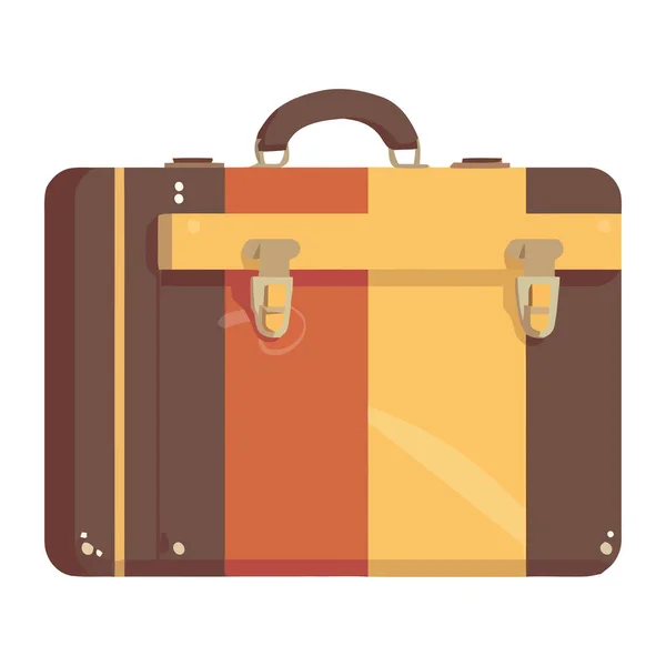 Reisen Mit Stil Packen Sie Ihr Ledergepäck Isoliert — Stockvektor