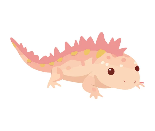 Linda Mascota Gecko Animal Salvaje Aislado — Archivo Imágenes Vectoriales