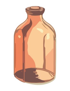 Antika camlı eski bir kavanoz.