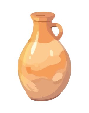 Antika bir terracotta amforo, izole edilmiş antik kültürlerin bir sembolü.