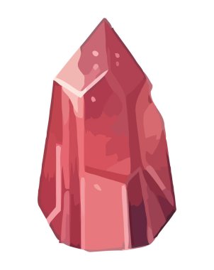 Modern illüstrasyonda geometrik değerli taş parlak kristal şekiller izole edilmiştir.