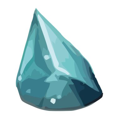 Kristal taşlar izole edilmiş parlak mavi renkte parlar.