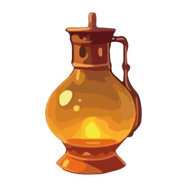 Retro fener kulpu dekoratif simge izole