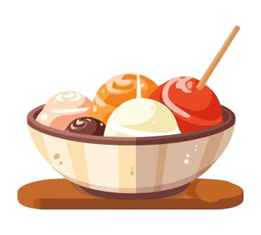 İzole edilmiş sağlıklı bir yemek için tatlı bir atıştırmalık.