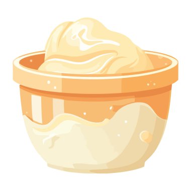 Taze meyve kasesi, izole edilmiş tatlı bir yaz yemeği.