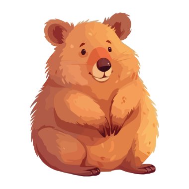 Kunduz kemirgen sevimli hayvan karakteri