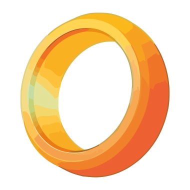 Altın yüzük hediye ikonu izole edildi