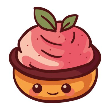 Şirin sonbahar kutlaması için tatlı böğürtlen pişirir.