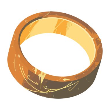 Altın yüzük mücevher ayıklama ikonu izole edildi