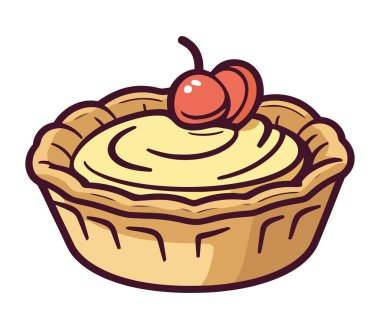 Taze pişmiş tatlı turta, soyutlanmış bir sonbahar tatlısı.