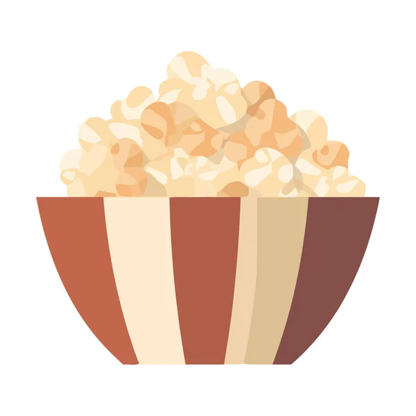 Movie Pop Corn Bowl Icon Isolated — Stock Vector