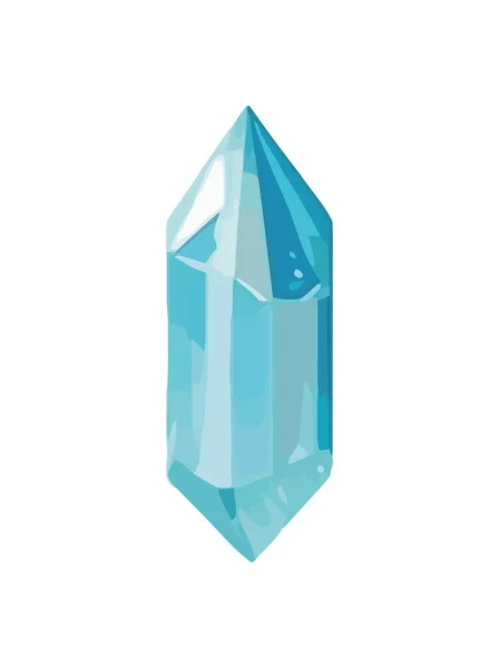 Reflexão Riqueza Diamante Sólido Isolado — Vetor de Stock