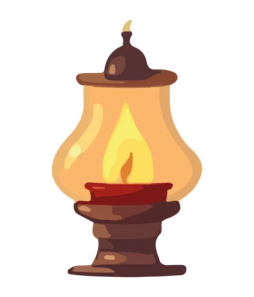 Λαμπερό Κερί Συμβολίζει Την Πνευματικότητα Απομονωμένη — Διανυσματικό Αρχείο