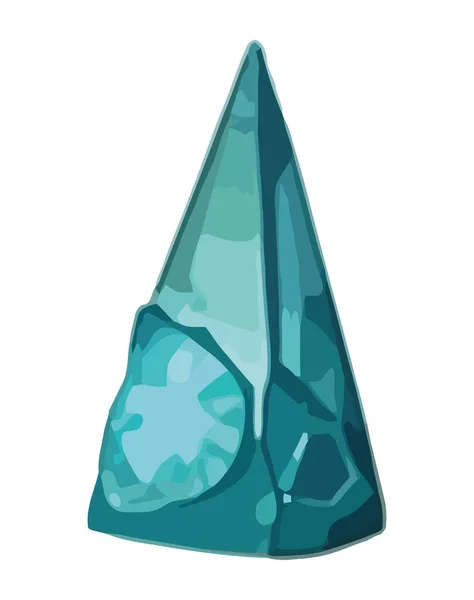 Cristal Brillante Piedra Preciosa Vector Ilustración Diseño Aislado — Vector de stock