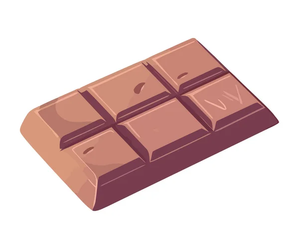 Koyu Çikolata Sağlıklı Beslenmek Için Tatlı Bir Aperatif — Stok Vektör