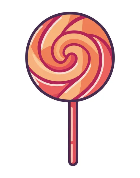 Célébrez Avec Une Spirale Bonbons Colorés Isolé — Image vectorielle