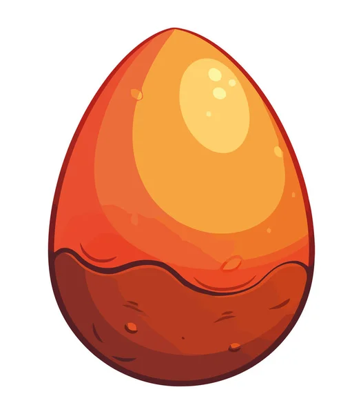 Изолированная Золотая Икона Пасхального Яйца — стоковый вектор
