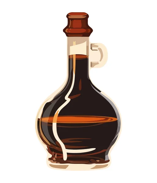 Etiqueta Botella Vino Ecológico Simboliza Celebración Lujo Aislado — Archivo Imágenes Vectoriales