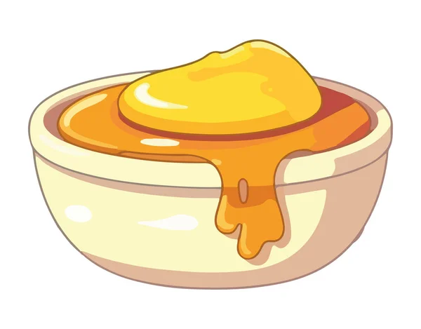 Ein Süßes Essen Mit Honig Isoliert — Stockvektor