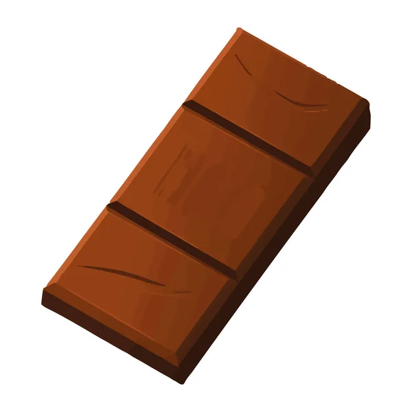 Ícone Sobremesa Barra Chocolate Isolado — Vetor de Stock