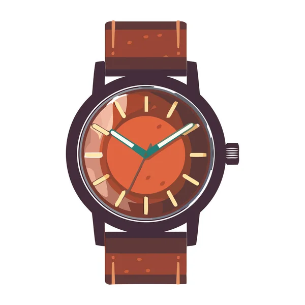 Relógio Luxo Moderno Simboliza Sucesso Isolado — Vetor de Stock