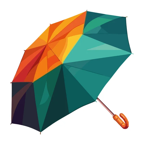 Rainy Weather Umbrella Handle Design Isolated — Stock Vector