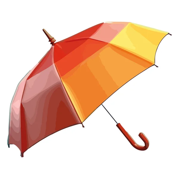 Gelber Regenschirm Schützt Vor Dem Herbstregen — Stockvektor