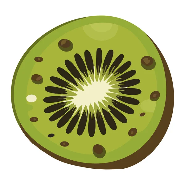 Frische Bio Obst Kiwi Gesunder Sommer Snack Isoliert — Stockvektor