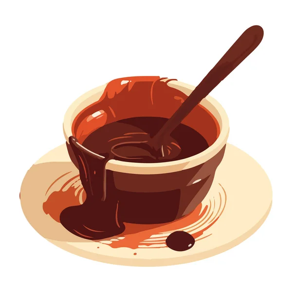 Ručně Kreslený Šálek Kávy Moka Izolované — Stockový vektor