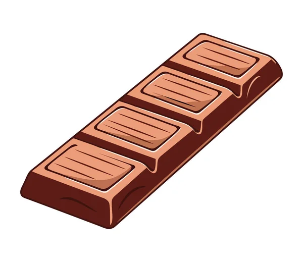 巧克力条 美味佳肴和孤立的糖果 — 图库矢量图片