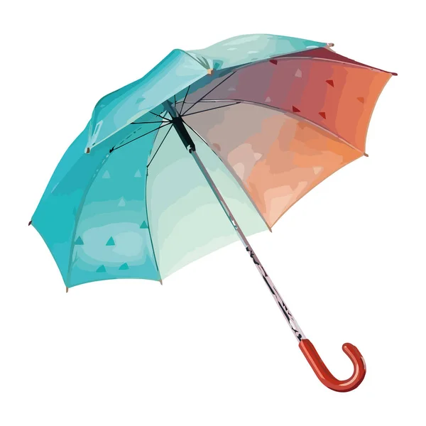 Yellow Umbrella Symbolizes Safety Rainy Weather Isolated — Stock Vector