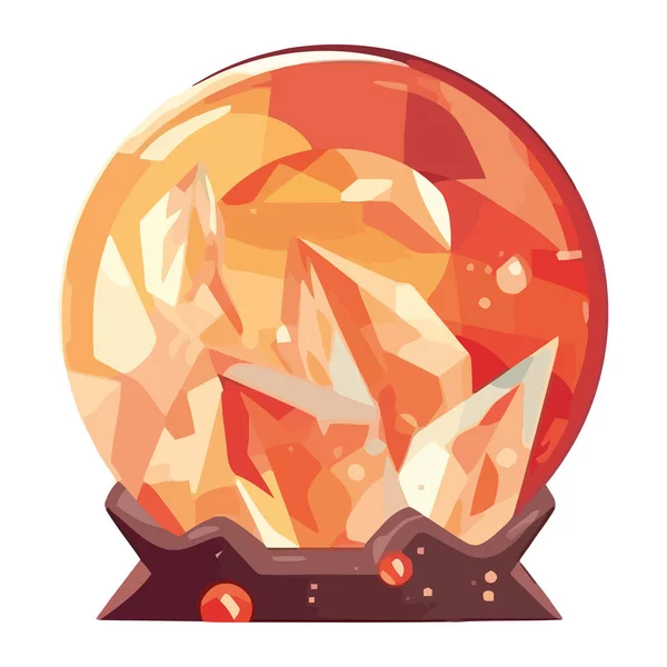 Μαγικό Κρύσταλλο Μπάλα Αντίκα Εικονίδιο Απομονωμένο — Διανυσματικό Αρχείο