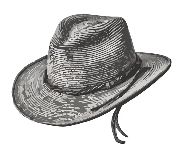 Летняя Шляпа Моды Мужчин Икона Изолированы — стоковый вектор