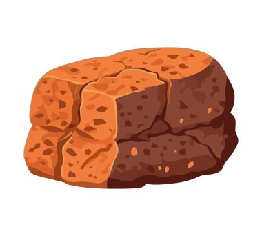 Tatlı bir çizgi film tatlı tatlı ikonu izole