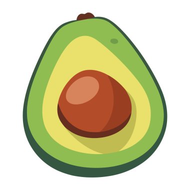 Taze organik avokado. Sağlıklı bir gurme atıştırmalık ikonu.