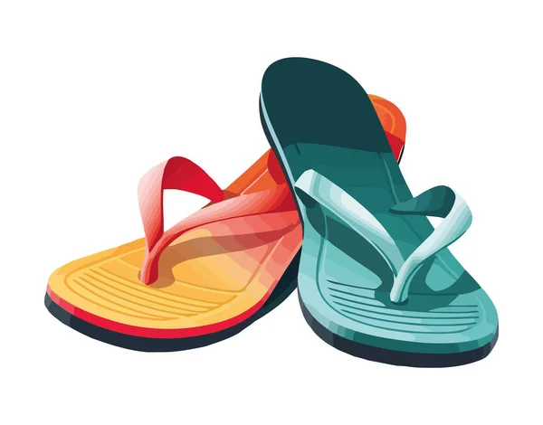 Sandalias Cómodas Para Vacaciones Verano Icono Aislado — Vector de stock